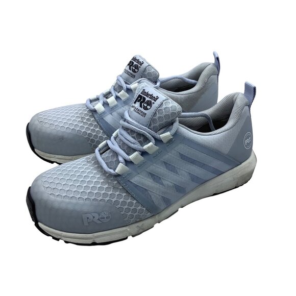 Timberland PRO Women Sz 8 A41KY Athletic Work Shoes Anti-Fatigue Grey Mesh Rubbe - Picture 1 of 6